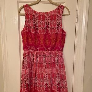 Dress Barn Pink Ikat Dress